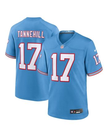 Ryan Tannehill 17 Tennessee Titans Oilers Throwback Alternate Game Men Jersey - Light Blue