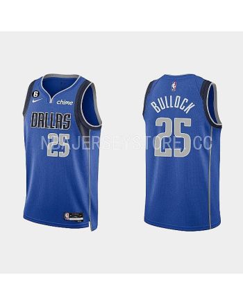 Dallas Mavericks 25 Reggie Bullock 2022-23 Icon Edition Royal Men Jersey