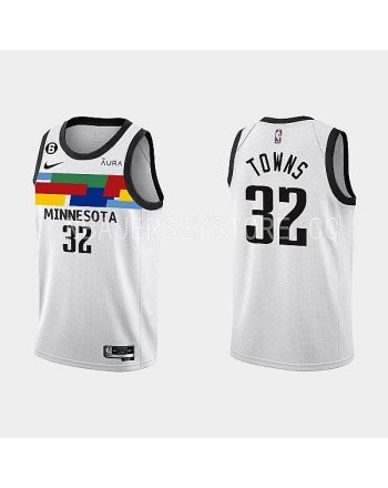 Minnesota Timberwolves 32 Karl-Anthony Towns 2022-23 City Edition White Men Jersey