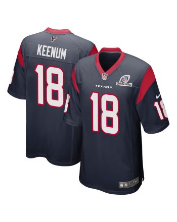 Case Keenum 18 Houston Texans 2024 Divisional Patch Game Men Jersey - Navy