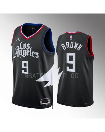 Moses Brown 9 Los Angeles Clippers Black Statement Edition 2022-23 Jersey Swingman