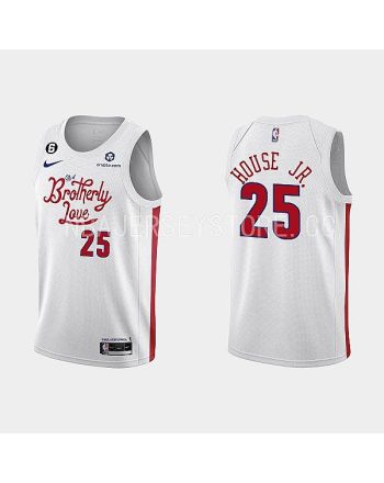 Philadelphia 76ers 25 Danuel House Jr. 2022-23 City Edition White Men Jersey