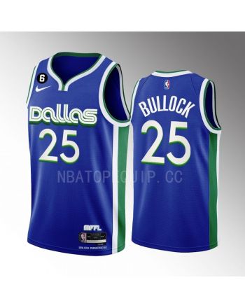 Dallas Mavericks Reggie Bullock 25 2022-23 City Edition Blue Men Jersey Swingman