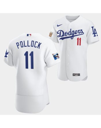 Los Angeles Dodgers A.J. Pollock White Jersey 11 Jackie Robinson 75th Anniversary 2022-23 Uniform