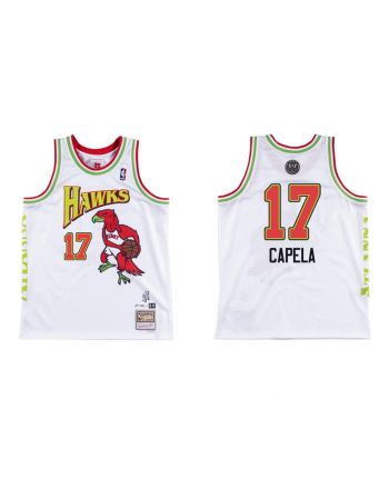 Atlanta Hawks BR Remix Clint Capela 17 White Jersey