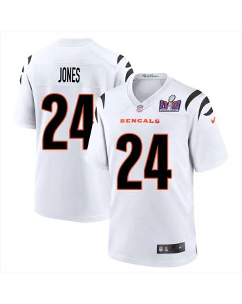 Adam Jones 24 Cincinnati Bengals Super Bowl LVIII Men Away Limited Jersey - White