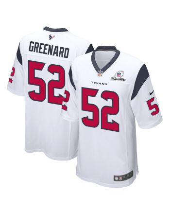 Jonathan Greenard 52 Houston Texans 2023 Playoffs Patch Game Men Jersey - White