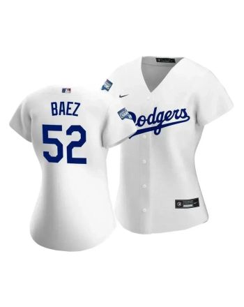 Dodgers Pedro Baez 52 2020 World Series Champions White Home Women's Jersey