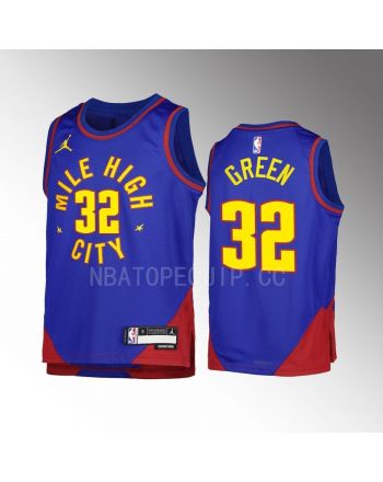 Denver Nuggets Jeff Green 32 Statement Edition Blue Youth Men Jersey Swingman