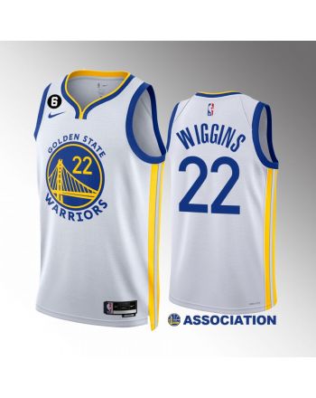 Andrew Wiggins 22 2022-23 Golden State Warriors White Association Edition Jersey NO.6 Patch