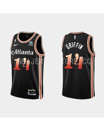 Atlanta Hawks 14 AJ Griffin 2022-23 City Edition Black Men Jersey