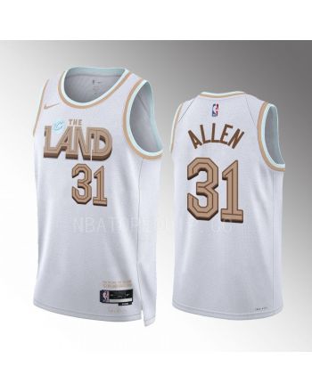 Jarrett Allen 31 2022-23 Cleveland Cavaliers White City Edition Jersey Swingman