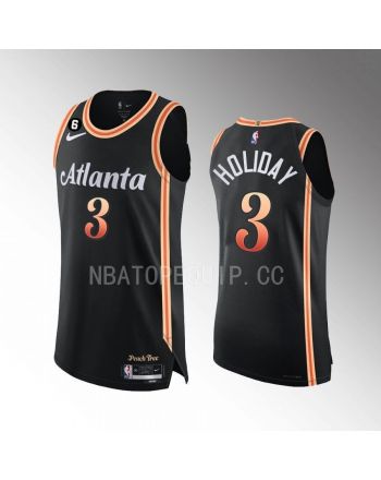 Aaron Holiday 3 Atlanta Hawks 2022-23 City Edition Jersey Black