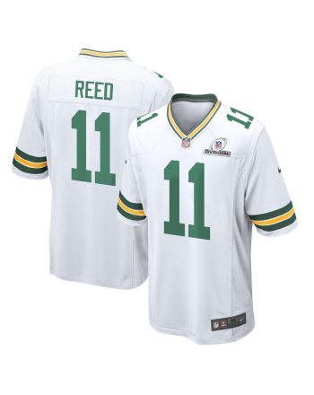 Jayden Reed 11 Green Bay Packers 2024 Divisional Patch Game Men Jersey - White