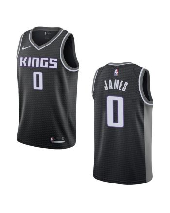 Men's Sacramento Kings 0 Justin James Statement Swingman Jersey - Black