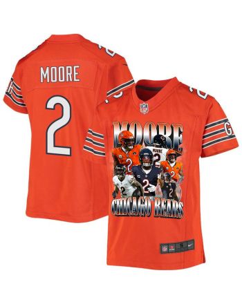 D.J. Moore 2 Signed Chicago Bears Moore Than A Feeling Alternate Game YOUTH Jersey - Orange