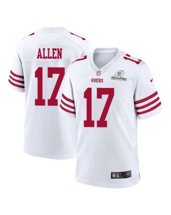 Brandon Allen 17 San Francisco 49ers 2024 Divisional Patch Game Men Jersey - White