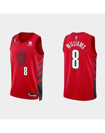 Portland Trail Blazers 8 Brandon Williams 2022-23 Statement Edition Red Men Jersey