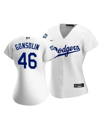 Dodgers Tony Gonsolin 46 2020 World Series Champions White Home Women's Jersey