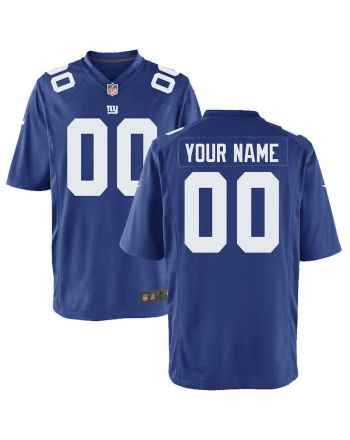 New York Giants Youth Custom 00 Game Jersey - Royal