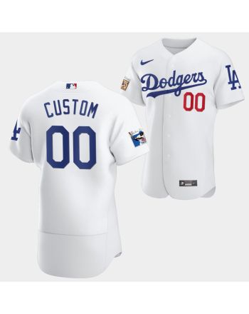 Los Angeles Dodgers Custom White Jersey 00 Jackie Robinson 75th Anniversary 2022-23 Uniform