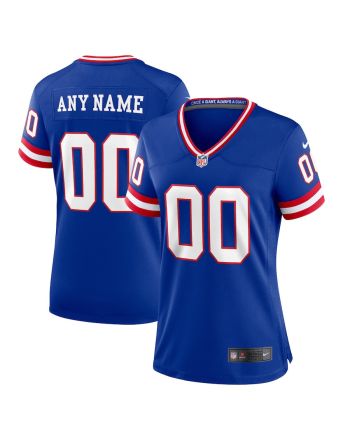 New York Giants Women's Classic Custom 00 Game Jersey - Royal