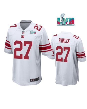 Jason Pinnock 27 New York Giants Super Bowl LVII Super Bowl LVII White Men Game Jersey