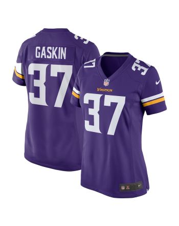 Myles Gaskin 37 Minnesota Vikings Women Team Game Jersey - Purple