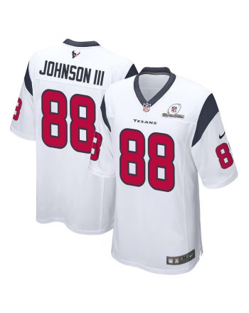 Johnny Johnson III 88 Houston Texans 2024 Divisional Patch Game Men Jersey - White