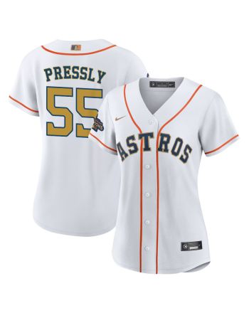 Ryan Pressly 55 Houston Astros 2023 Women Jersey - White/Gold