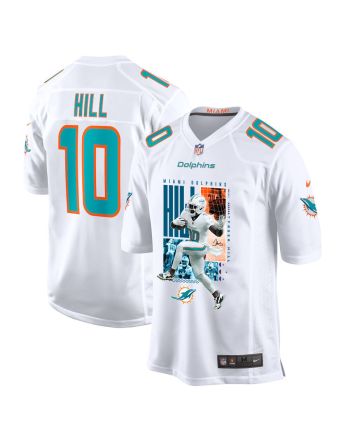 Tyreek Hill 10 Miami Dolphins The Cheetah Game Men Jersey - White