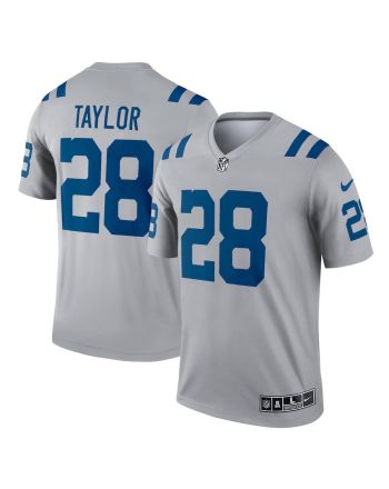 Jonathan Taylor 28 Indianapolis Colts Men Inverted Legend Jersey - Gray