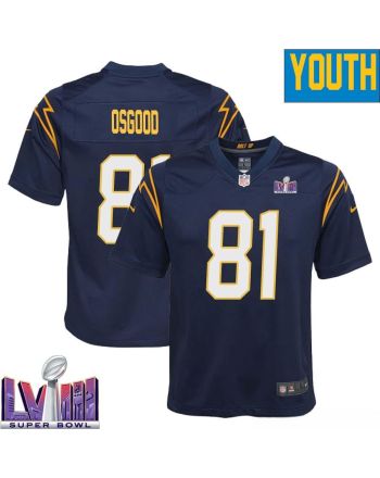 Kassim Osgood 81 Los Angeles Chargers Super Bowl LVIII YOUTH Alternate Game Jersey - Navy