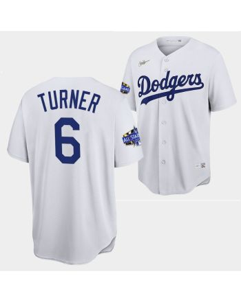 Los Angeles Dodgers Trea Turner White Jersey 6 2022-23 All-Star Uniform