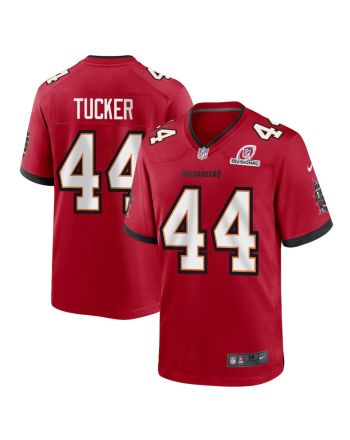 Sean Tucker 44 Tampa Bay Buccaneers 2024 Divisional Patch Game Men Jersey - Red