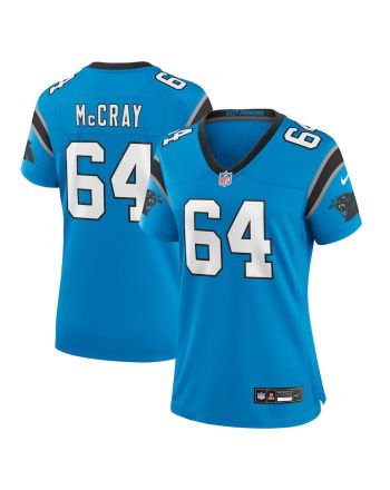 Justin McCray 64 Carolina Panthers Women's Alternate Game Jersey - Blue