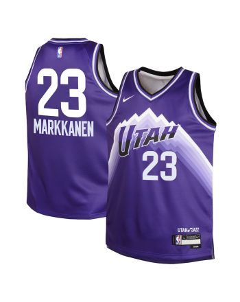 Lauri Markkanen 23 Utah Jazz 2023/24 City Edition Swingman YOUTH Jersey - Purple