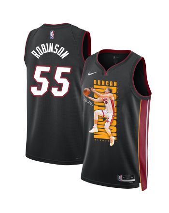 Duncan Robinso 55 Miami Heat Shooting Flair 2023 NBA Champions Swingman Jersey - Black