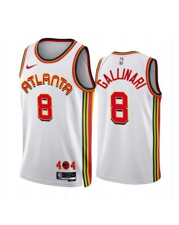 Atlanta Hawks 8 Danilo Gallinari 2022-23 Association Edition White Jersey - Men Jersey