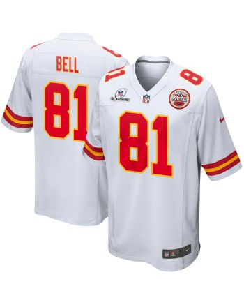 Blake Bell 81 Kansas City Chiefs 2023 Playoffs Patch Game Men Jersey - White