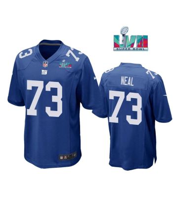 Evan Neal 73 New York Giants Super Bowl LVII Super Bowl LVII Royal Men Game Jersey