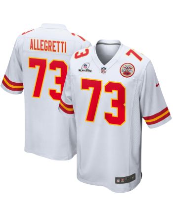 Nick Allegretti 73 Kansas City Chiefs 2023 Playoffs Patch Game Men Jersey - White