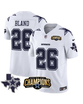 DaRon Bland 26 Dallas Cowboys 2023 NFC East Champions Patch Game Men Jersey - White