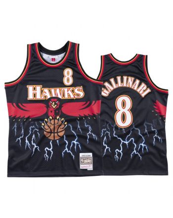 Danilo Gallinari 8 Atlanta Hawks Black Lightning Jersey