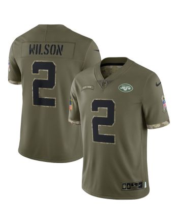 Zach Wilson New York Jets 2022 Salute To Service Limited Jersey - Olive