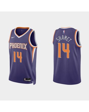 Phoenix Suns 14 Landry Shamet 2022-23 Icon Edition Purple Men Jersey