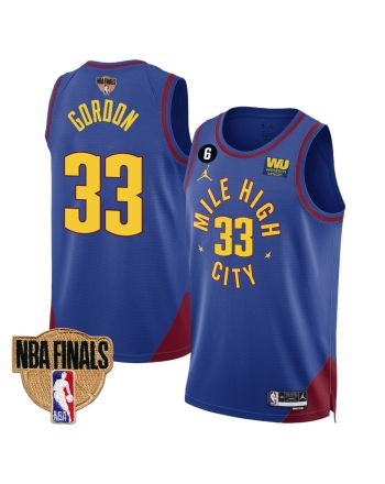 Aaron Gordon 33 Denver Nuggets Final Champions 2023 Swingman Jersey - Blue