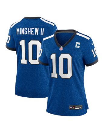 Gardner Minshew II 10 Indianapolis Colts Indiana Nights Alternate Game Women Jersey - Royal