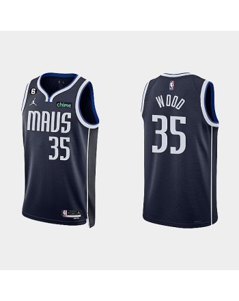 Dallas Mavericks 35 Christian Wood 2022-23 Statement Edition Navy Men Jersey