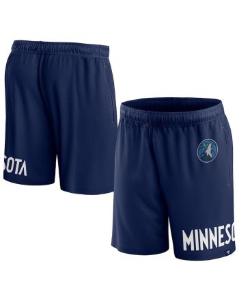 Minnesota Timberwolves Navy Free Throw Mesh Shorts - Men